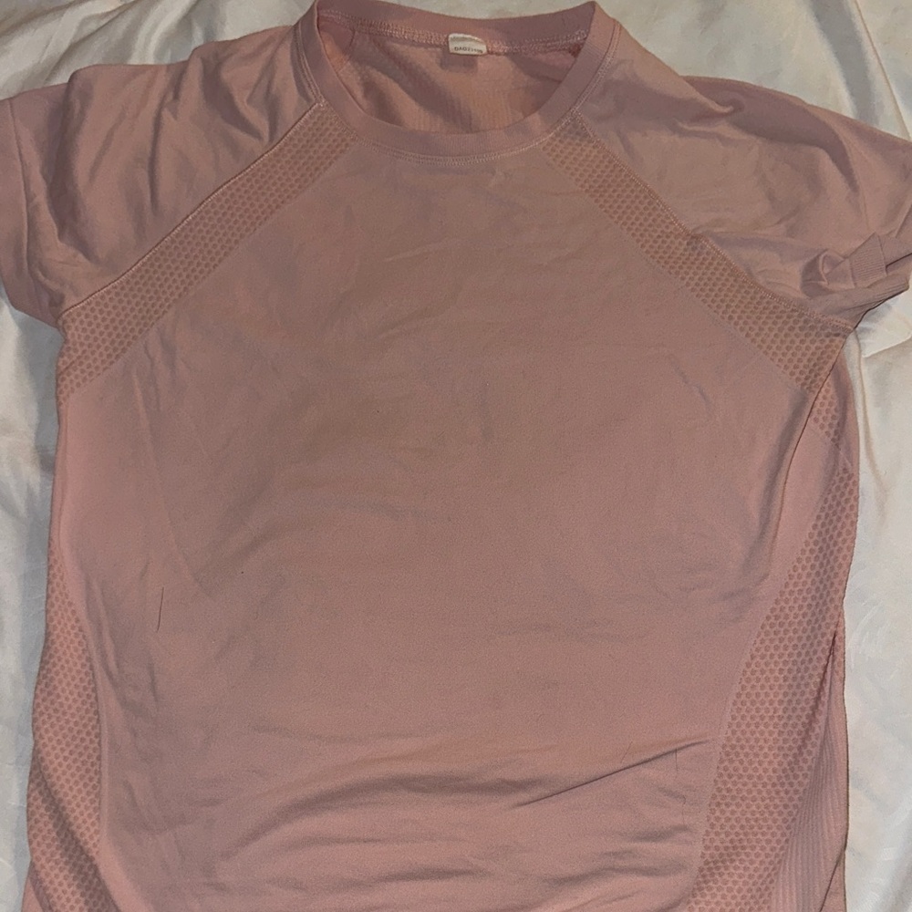 Casual Pink Short Sleeve Tee